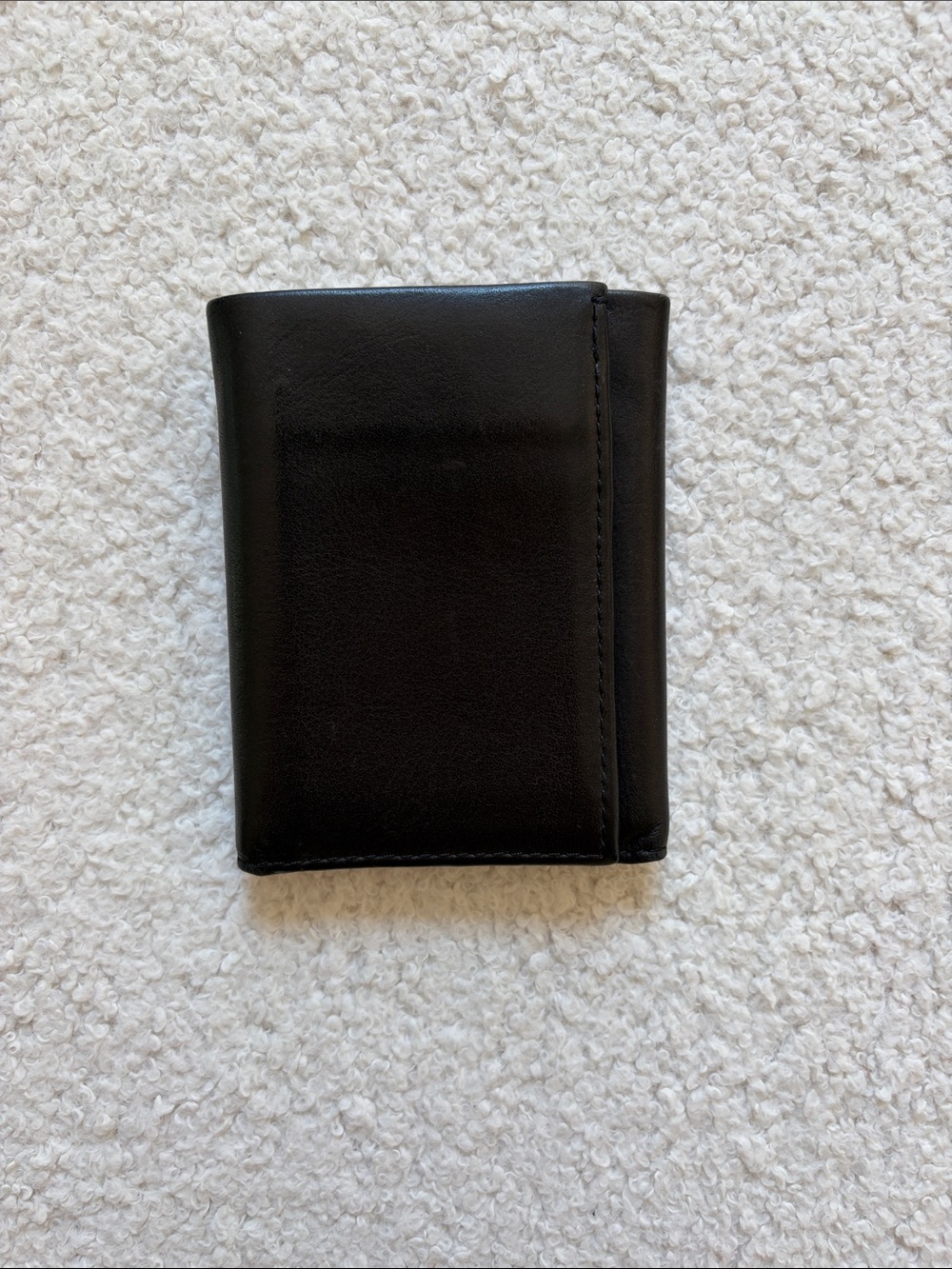 Shinola Classic Black Leather Trifold Wallet - Men